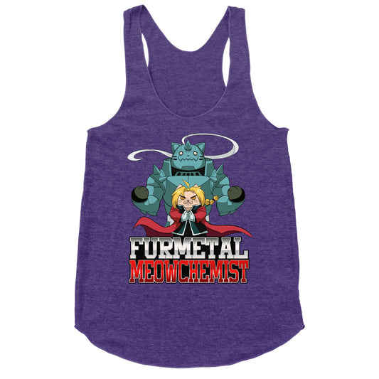 Furmetal Meowchemist Racerback Tank