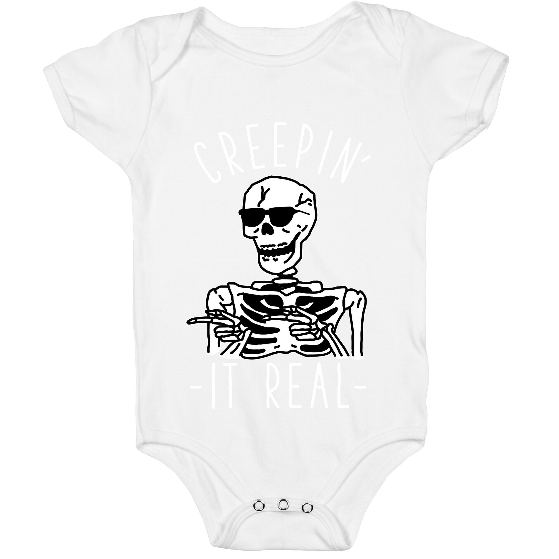 Creepin' It Real Skeleton  Baby One Piece