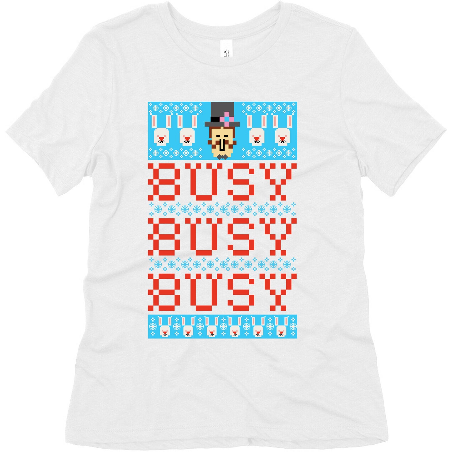 Busy Busy Busy Frosty Ugly Sweater Women's Triblend Tee