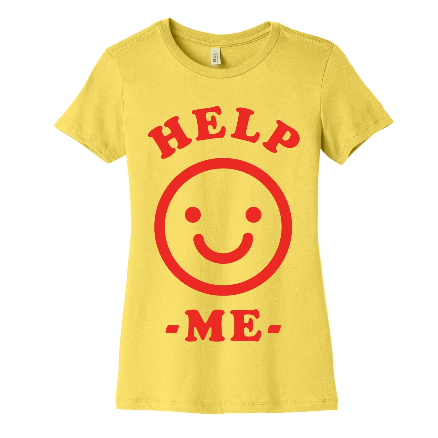 Help Me Smily Face Women's Cotton Tee