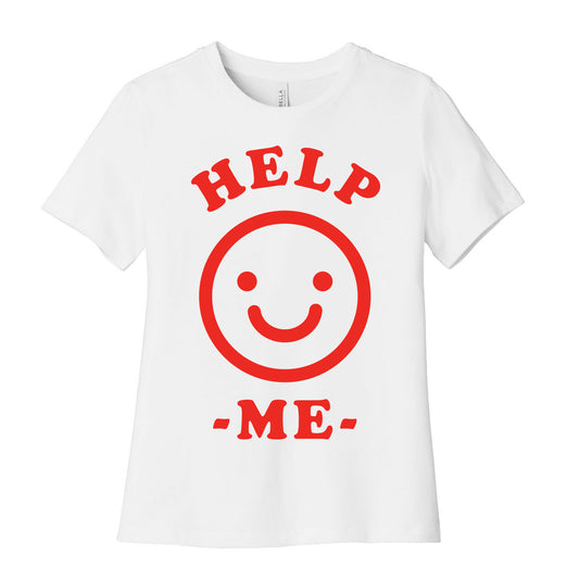 Help Me Smily Face Women's Cotton Tee