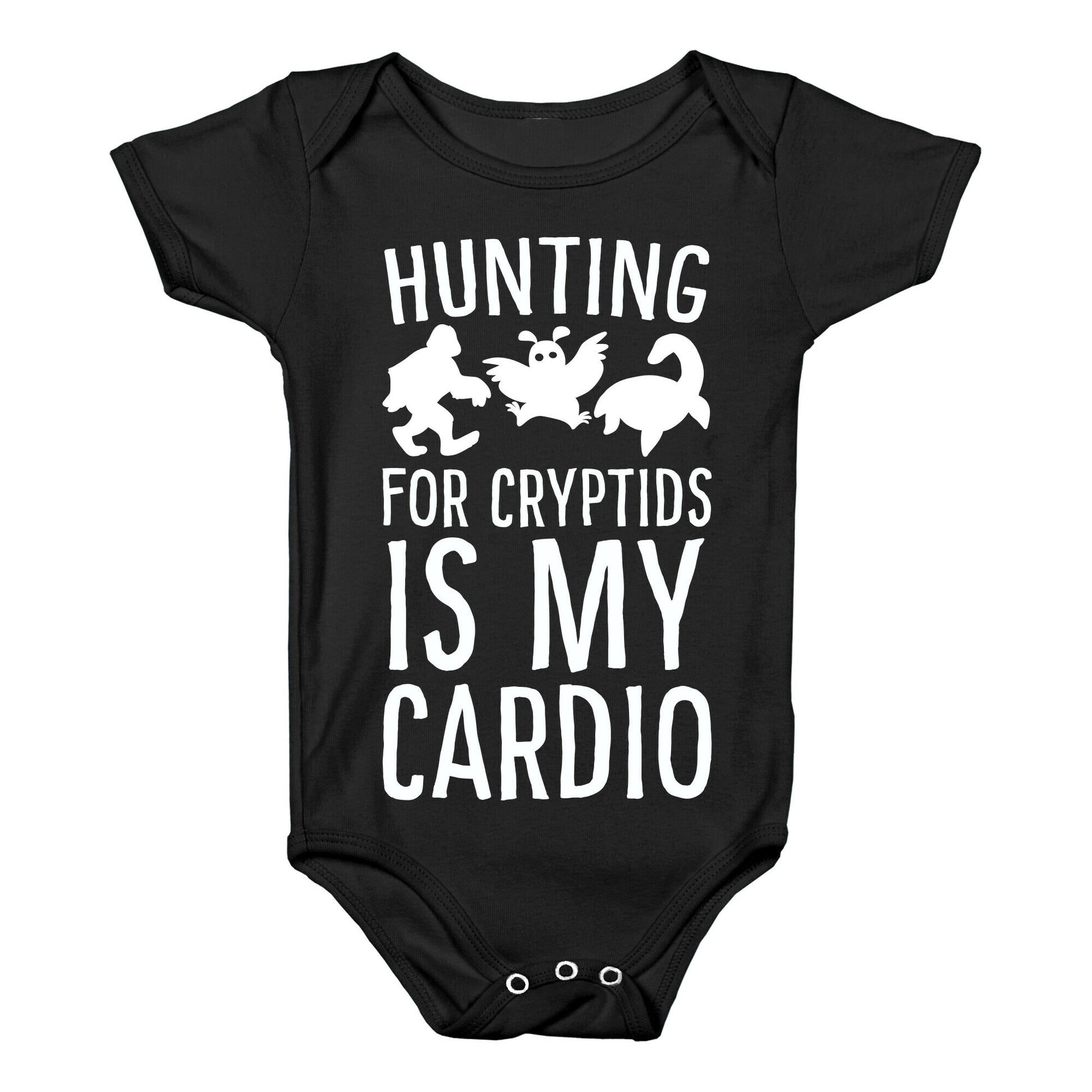 Hunting for Cryptids is my Cardio Baby One Piece