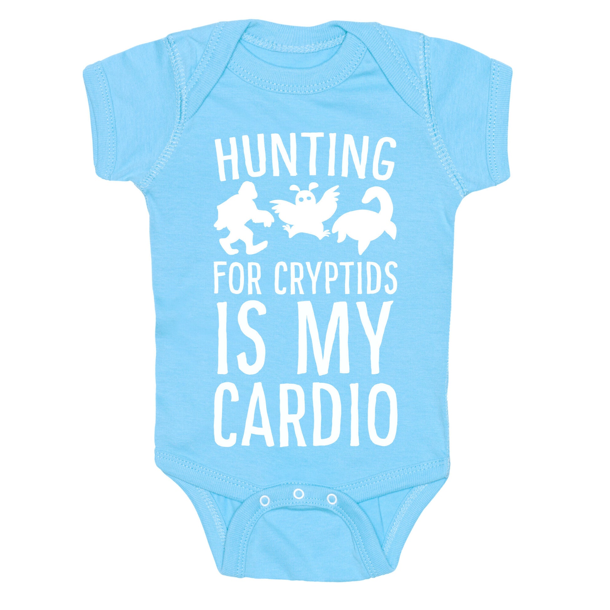Hunting for Cryptids is my Cardio Baby One Piece