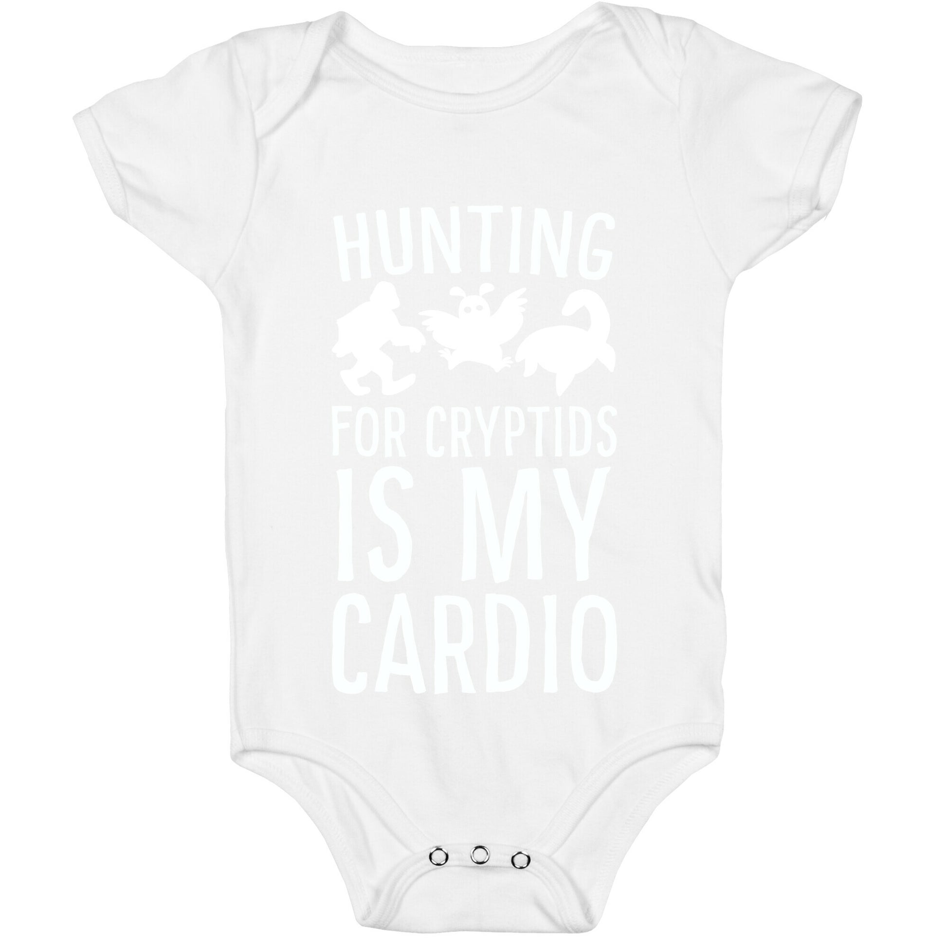 Hunting for Cryptids is my Cardio Baby One Piece