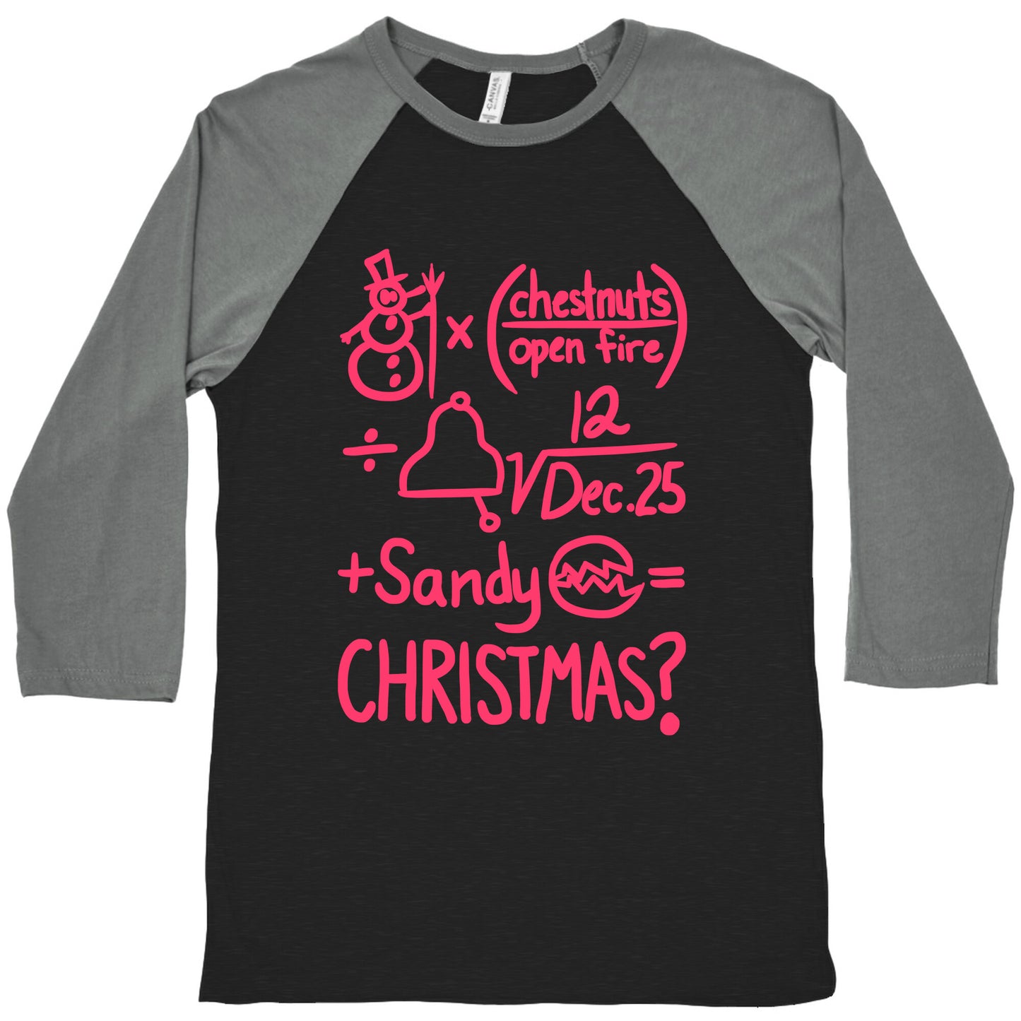 Christmas Equation Baseball Tee