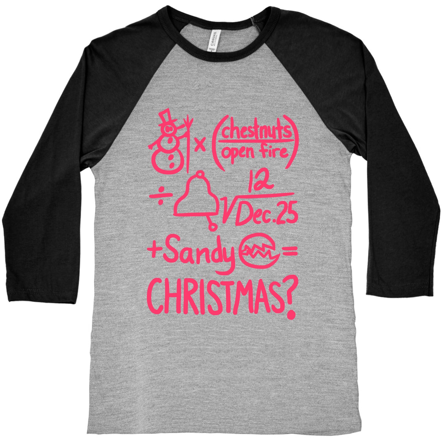 Christmas Equation Baseball Tee