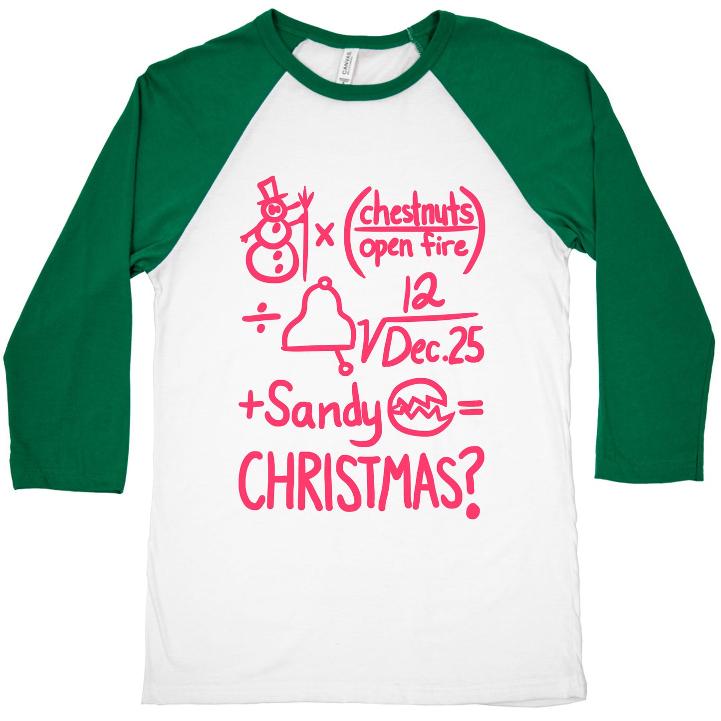 Christmas Equation Baseball Tee