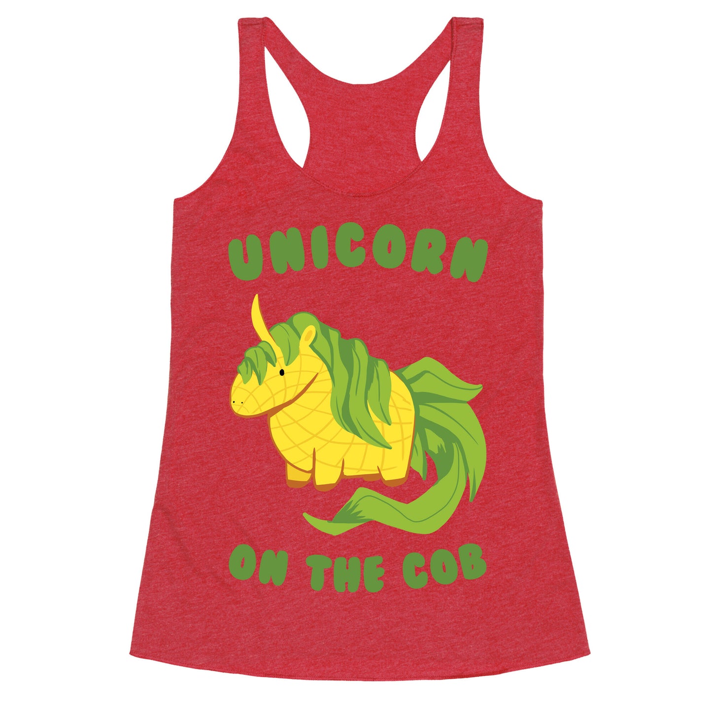 Unicorn On The Cob Racerback Tank