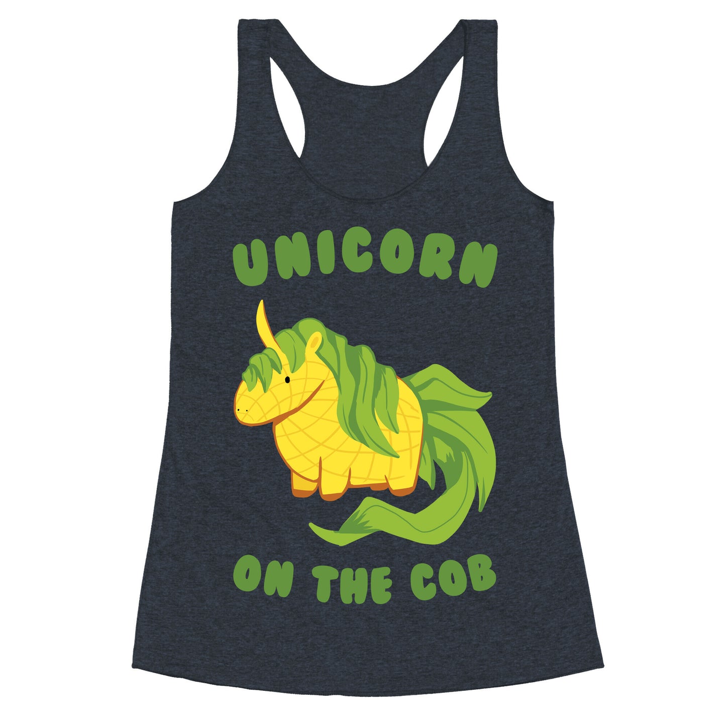 Unicorn On The Cob Racerback Tank