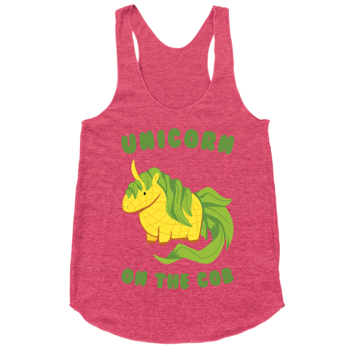 Unicorn On The Cob Racerback Tank