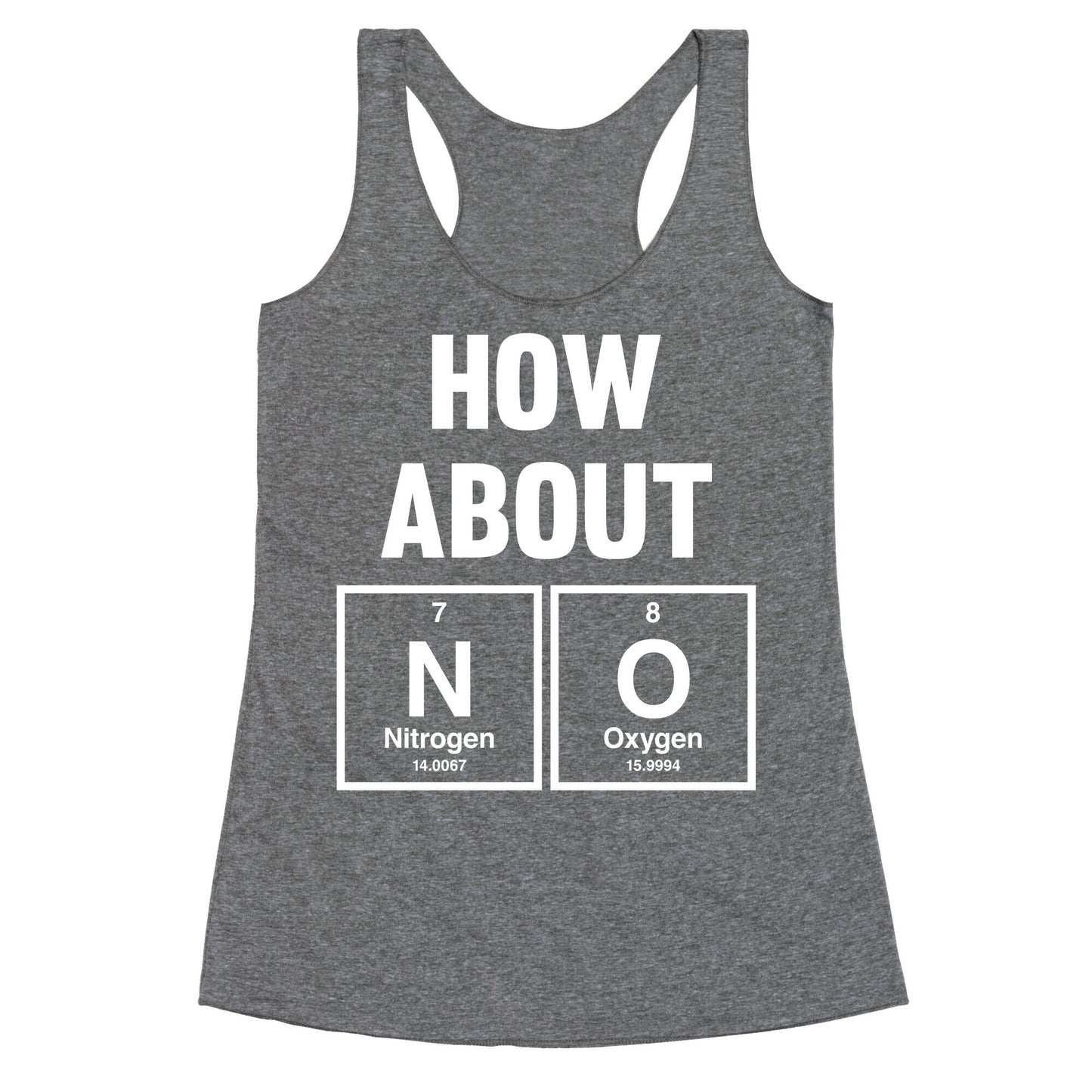 How About No (Chemistry) (White Ink) Racerback Tank