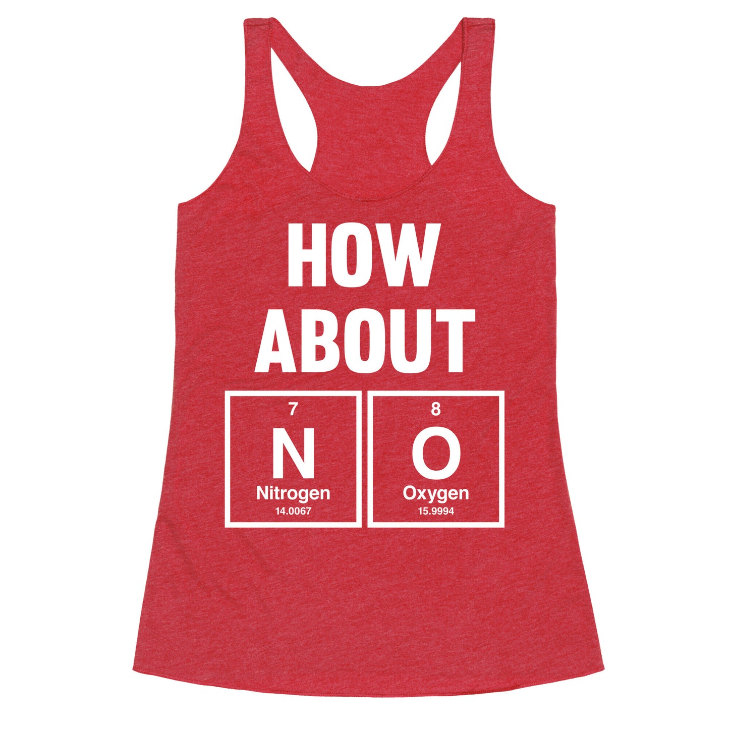 How About No (Chemistry) (White Ink) Racerback Tank