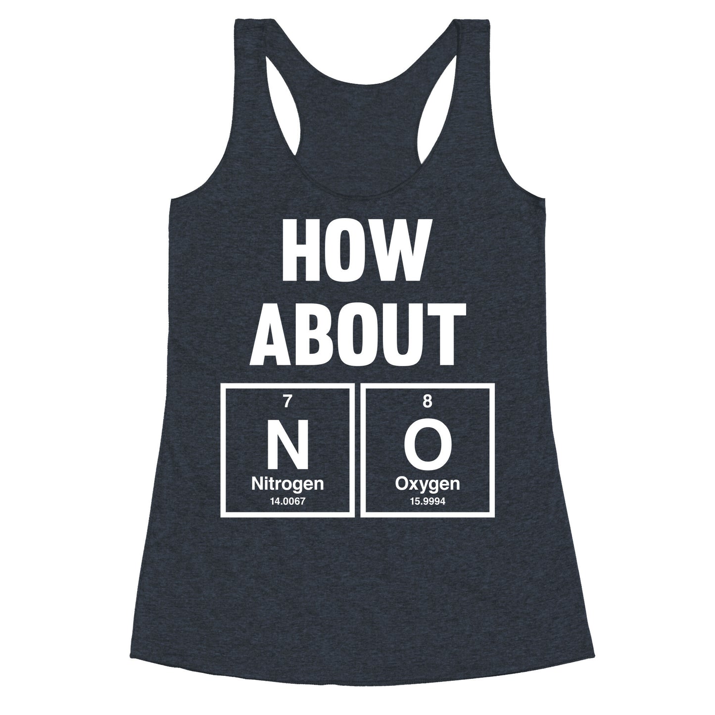 How About No (Chemistry) (White Ink) Racerback Tank