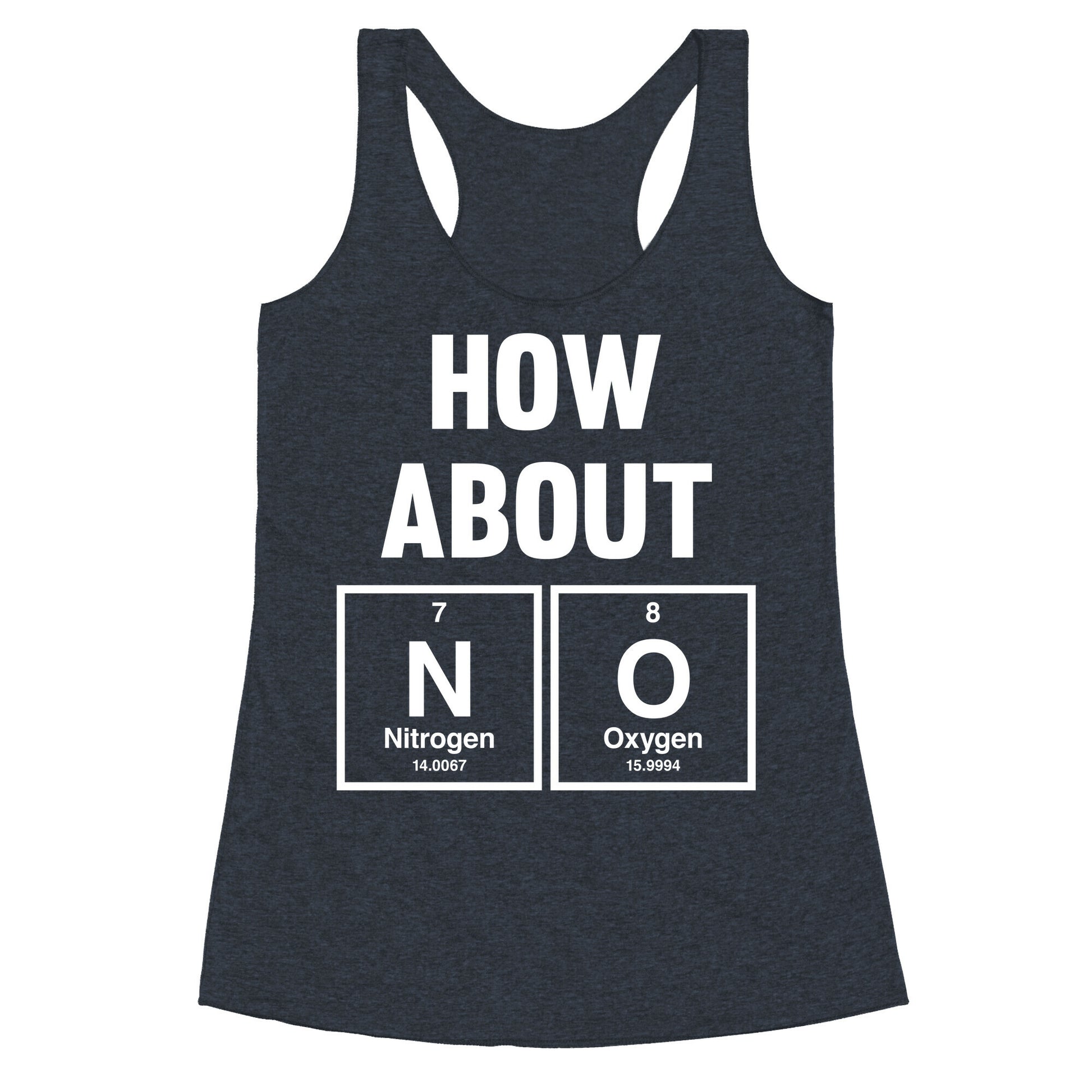 How About No (Chemistry) (White Ink) Racerback Tank