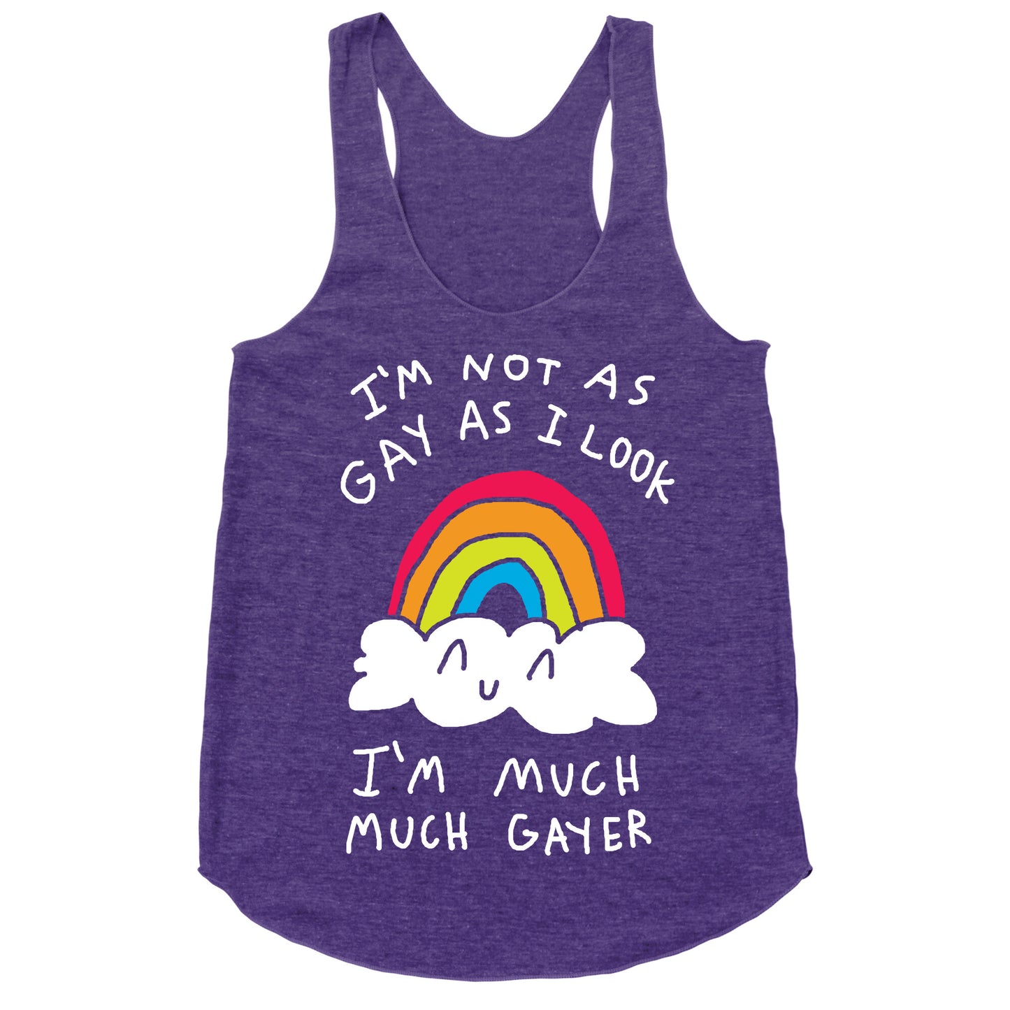 I'm Not As Gay As I Look I'm Much Much Gayer Racerback Tank