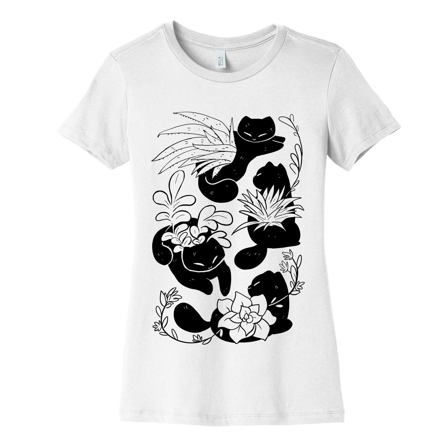 Succulent Cats Women's Cotton Tee