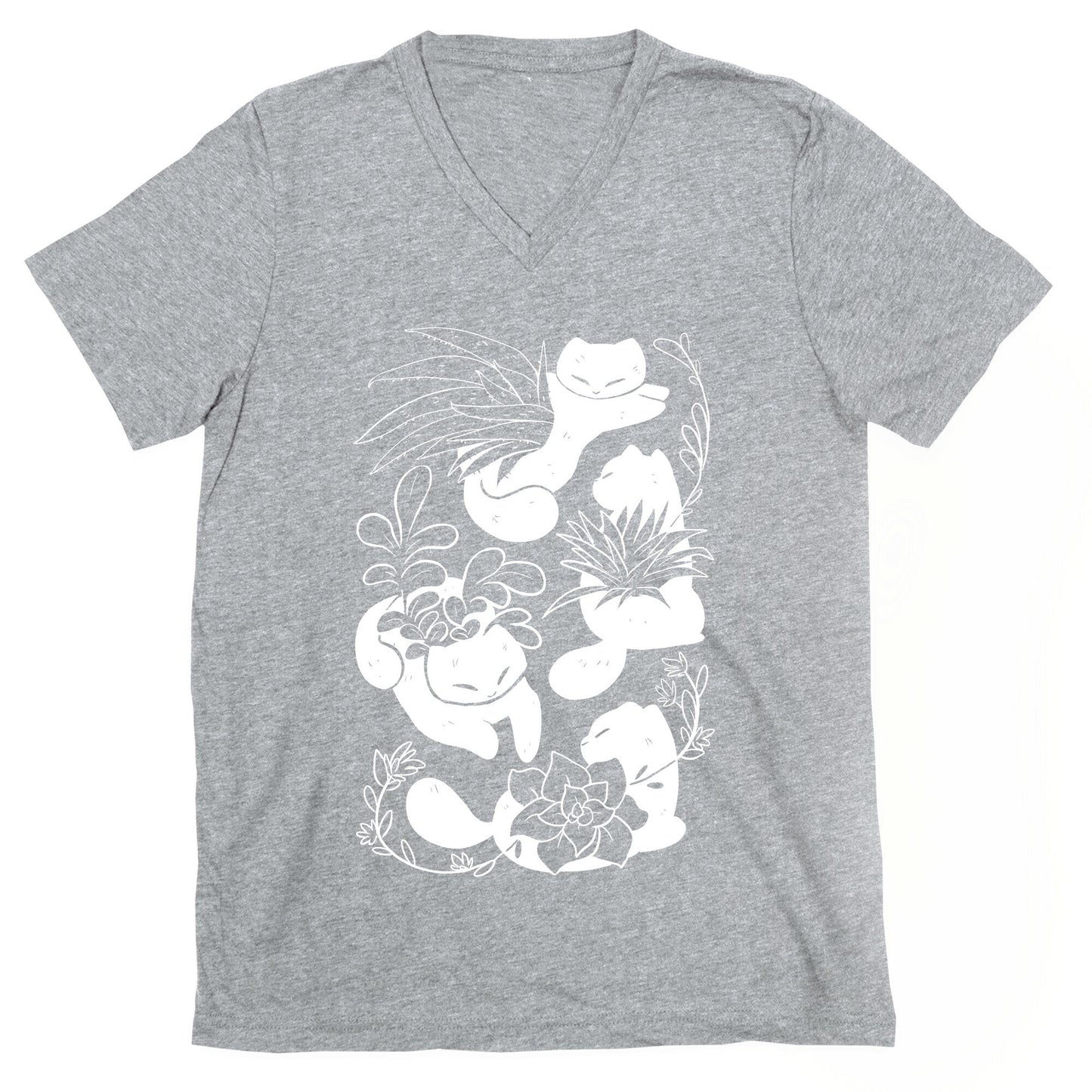 Succulent Cats V-Neck