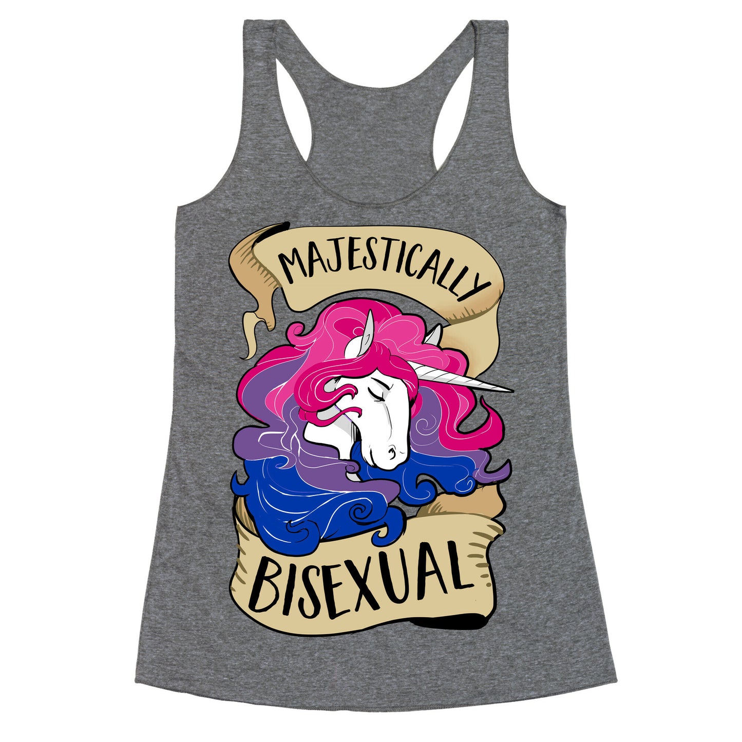 Majestically Bisexual Racerback Tank