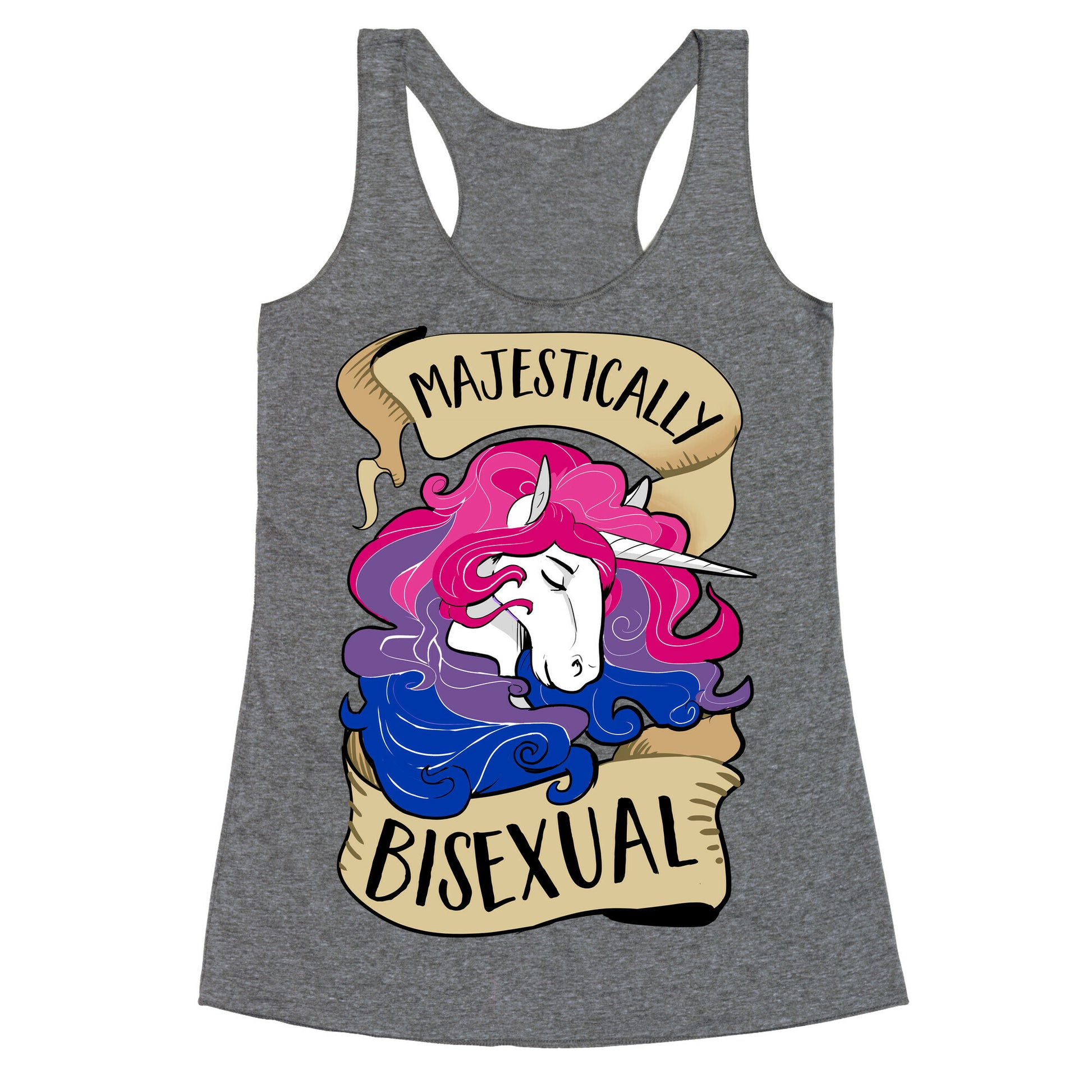 Majestically Bisexual Racerback Tank