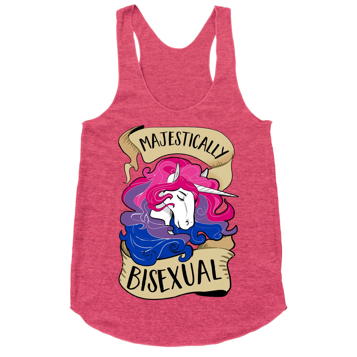 Majestically Bisexual Racerback Tank