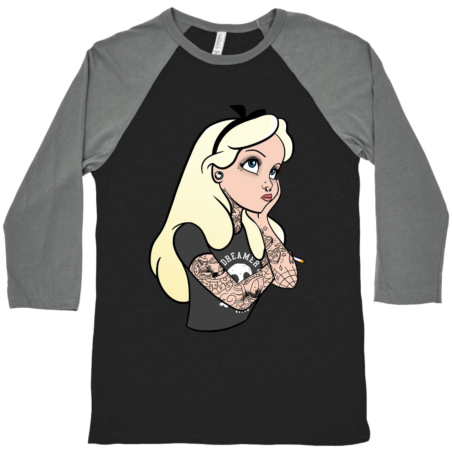 Punk Alice Parody Baseball Tee