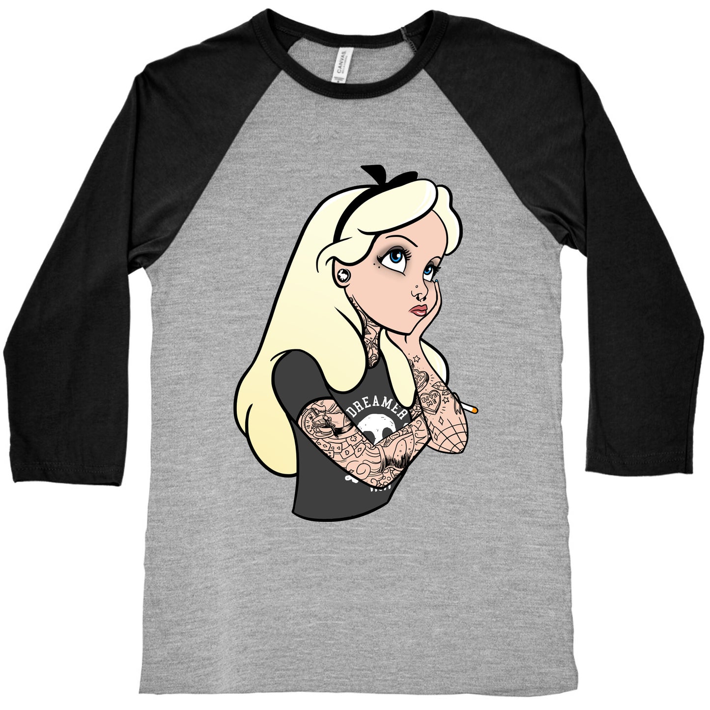 Punk Alice Parody Baseball Tee