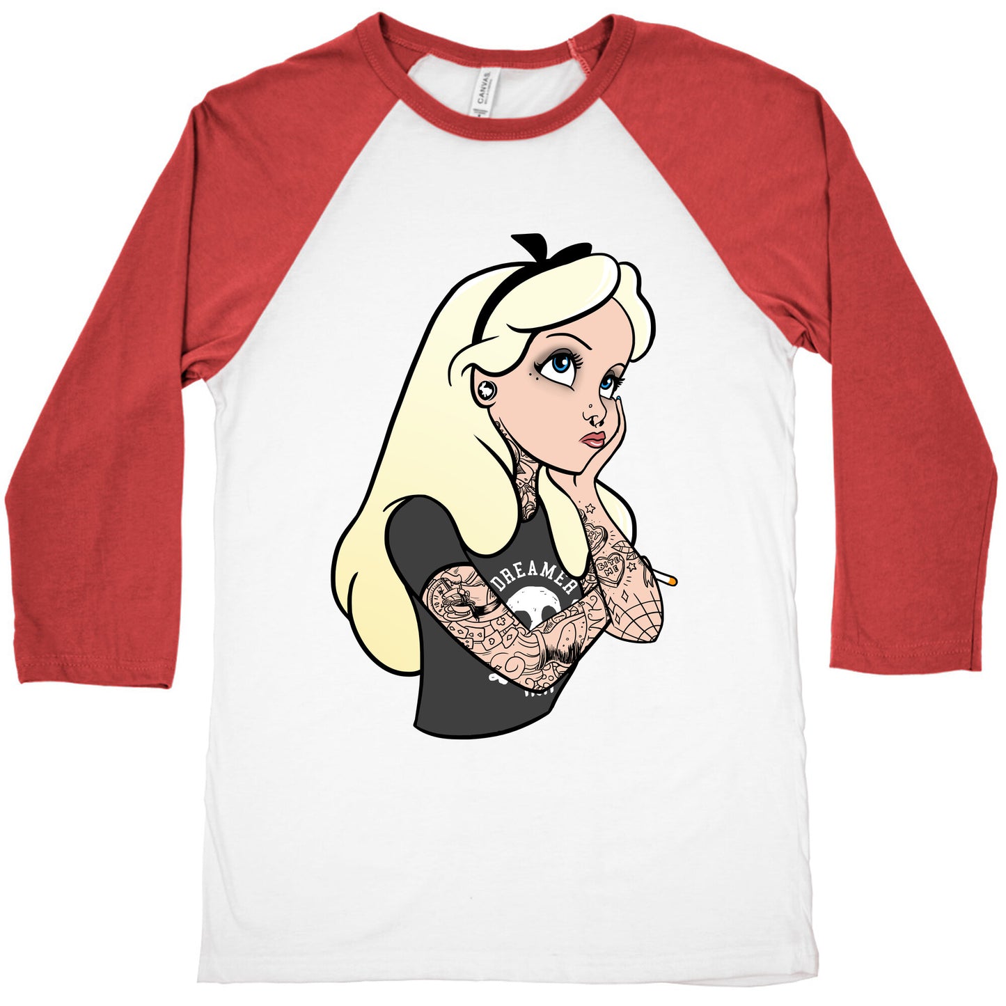 Punk Alice Parody Baseball Tee