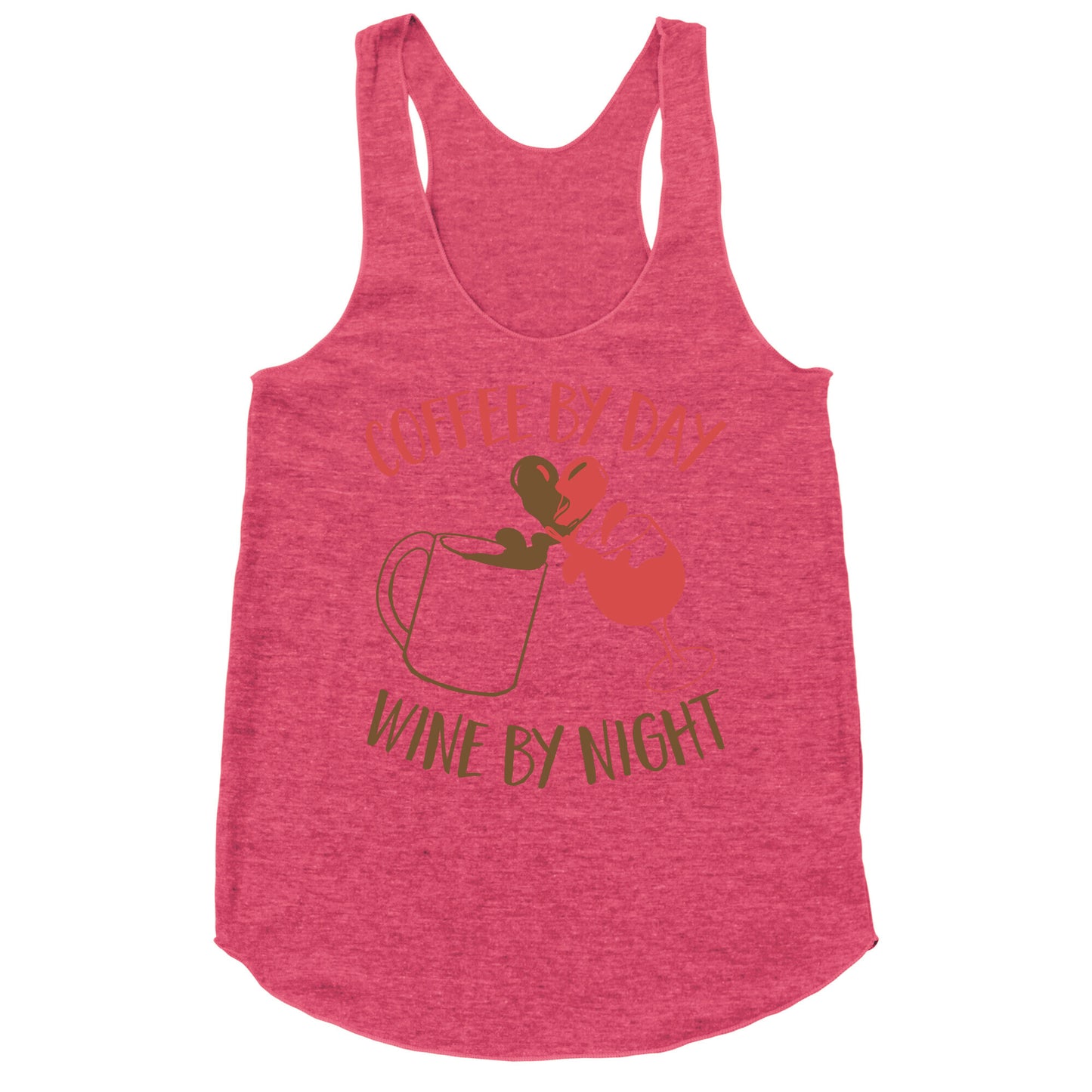 Coffee by Day, Wine by Night Racerback Tank