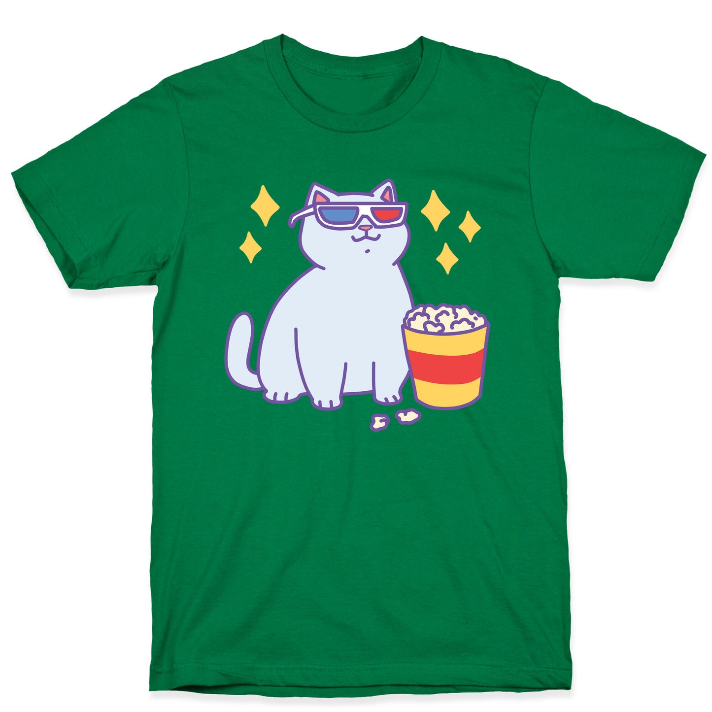Fat Cat With Popcorn T-Shirt