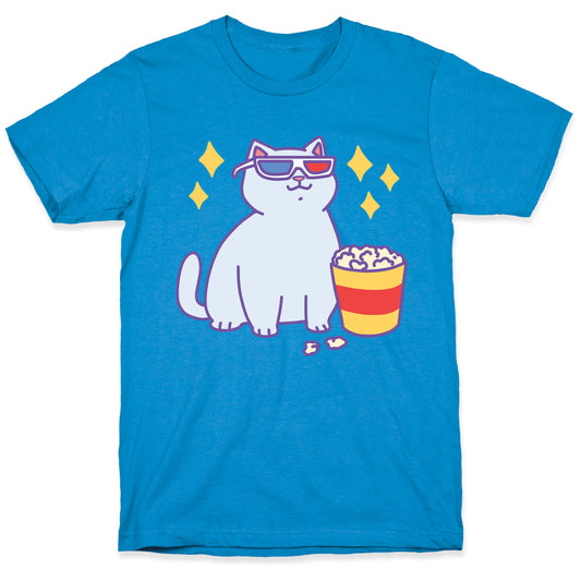 Fat Cat With Popcorn T-Shirt