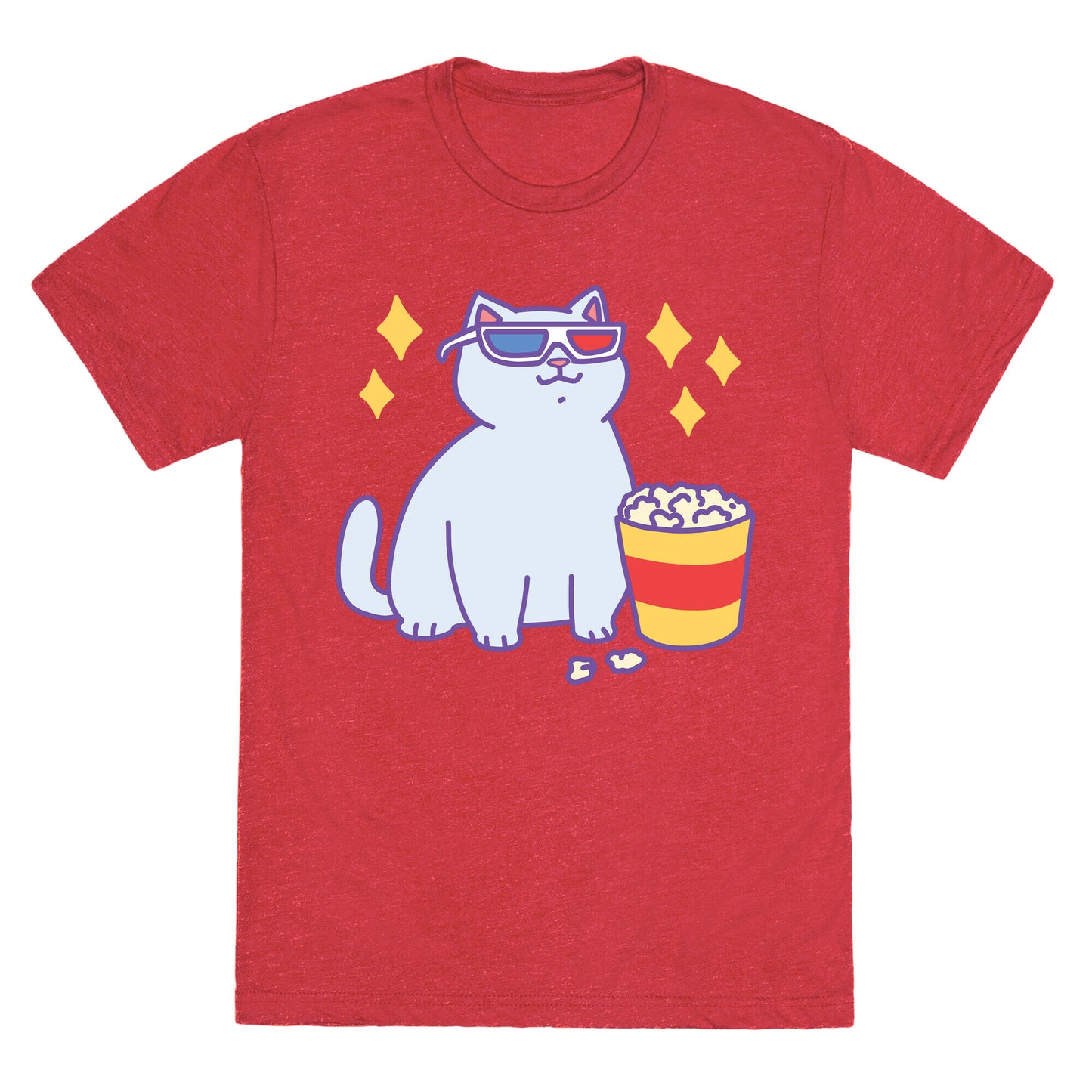 Fat Cat With Popcorn Unisex Triblend Tee