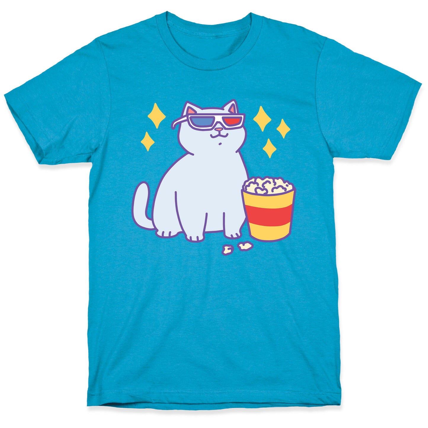Fat Cat With Popcorn Unisex Triblend Tee