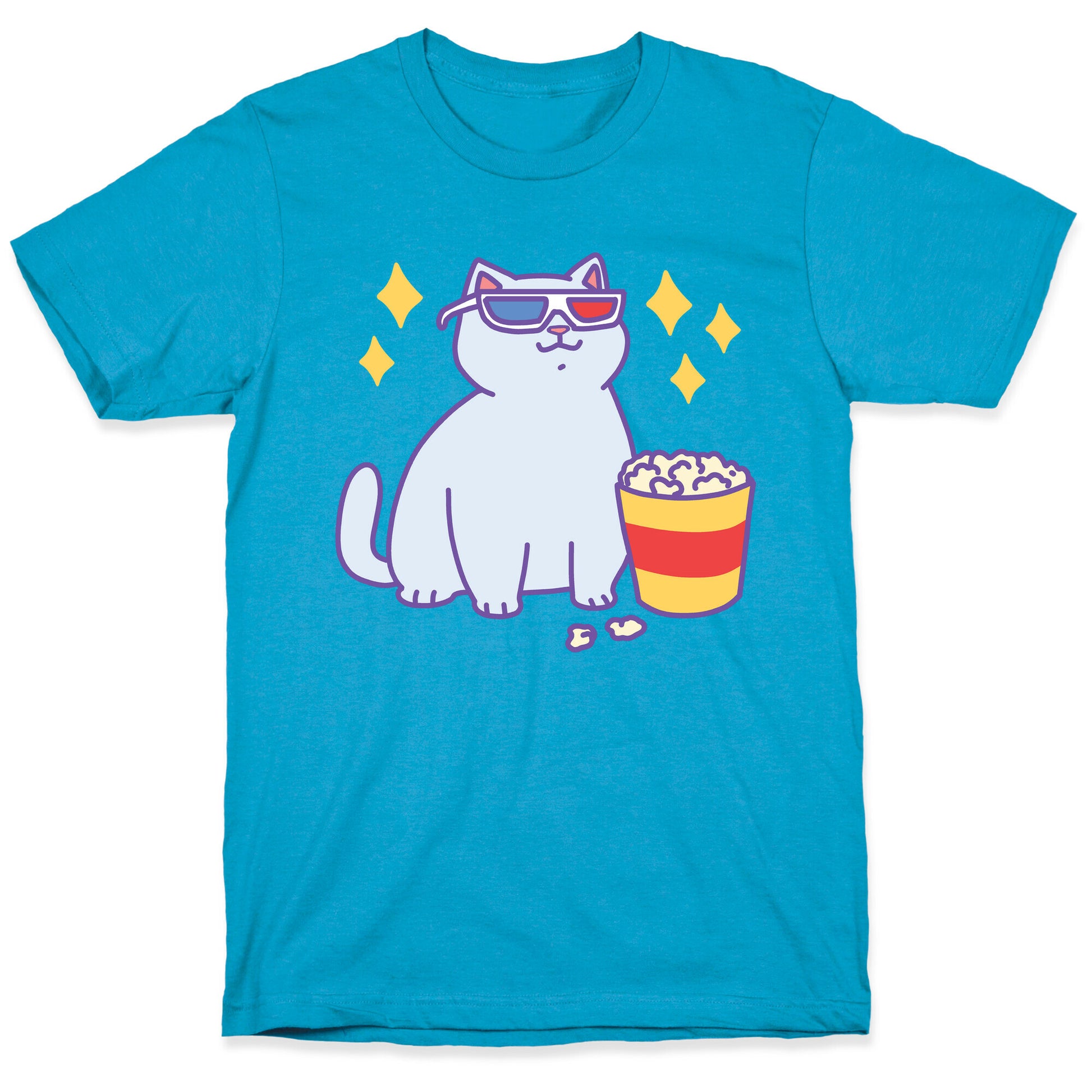 Fat Cat With Popcorn Unisex Triblend Tee