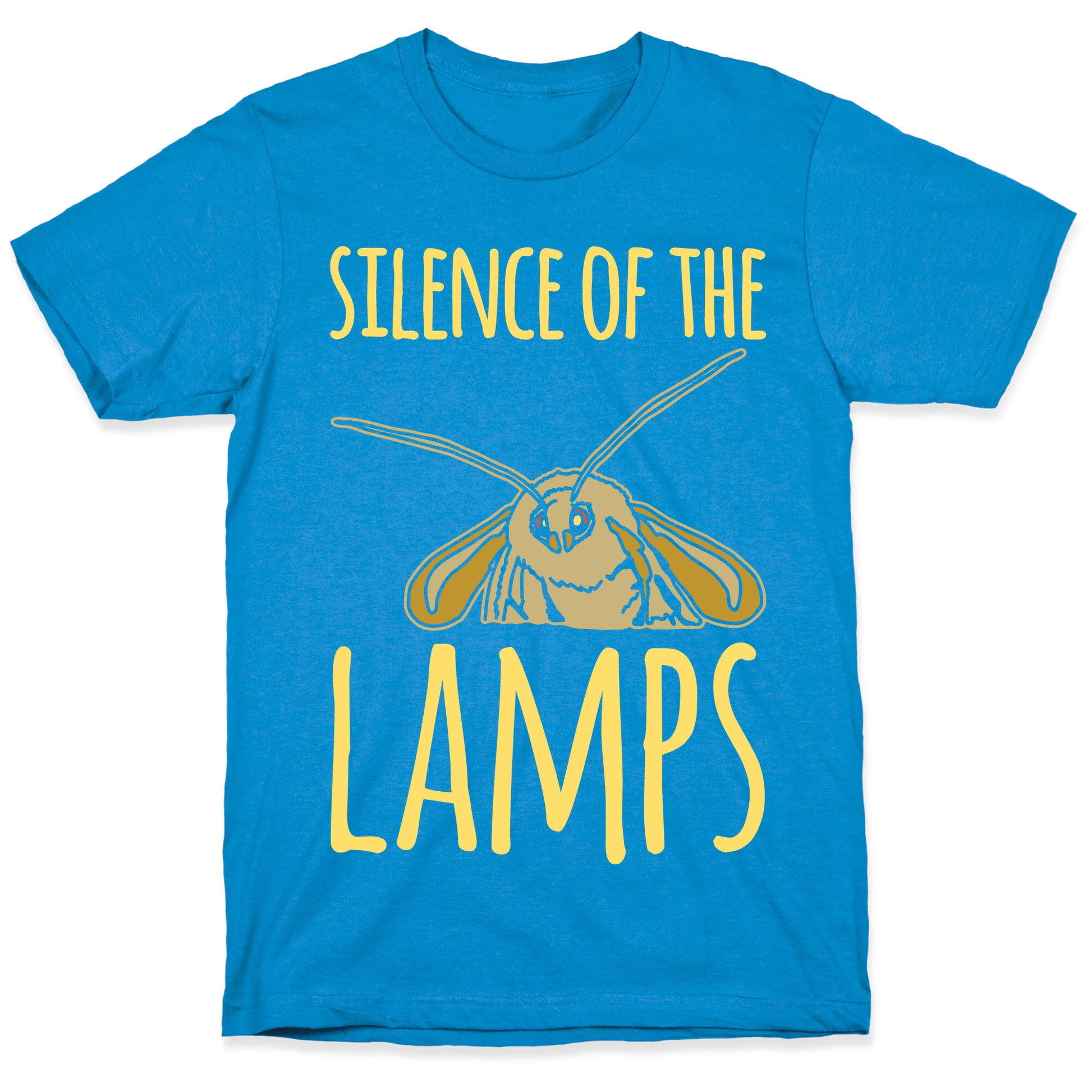 Silence of The Lamps Moth Parody White Print T-Shirt