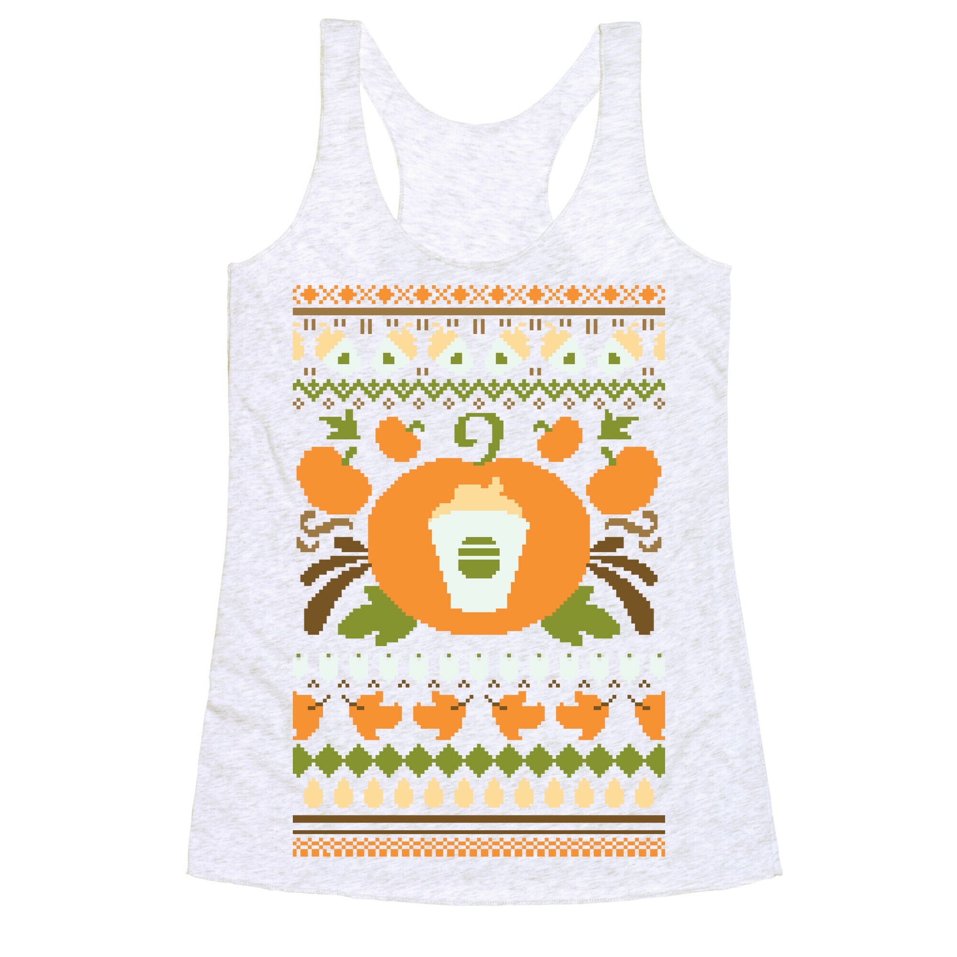 Ugly Pumpkin Spice Sweater Racerback Tank