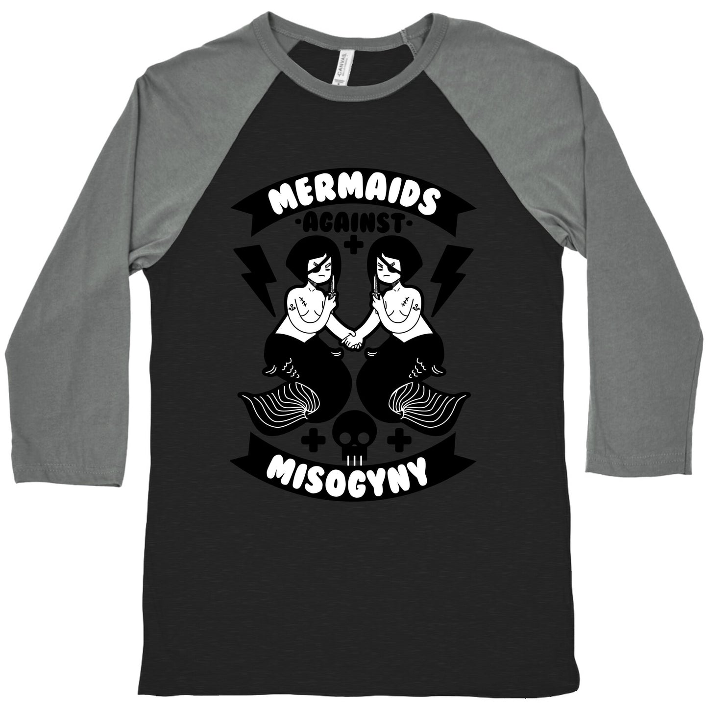 Mermaids Against Misogyny Baseball Tee