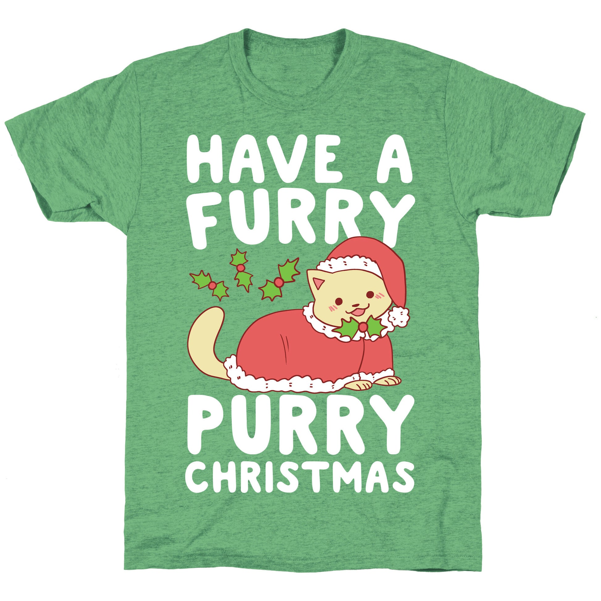 Have a Furry, Purry Christmas  Unisex Triblend Tee