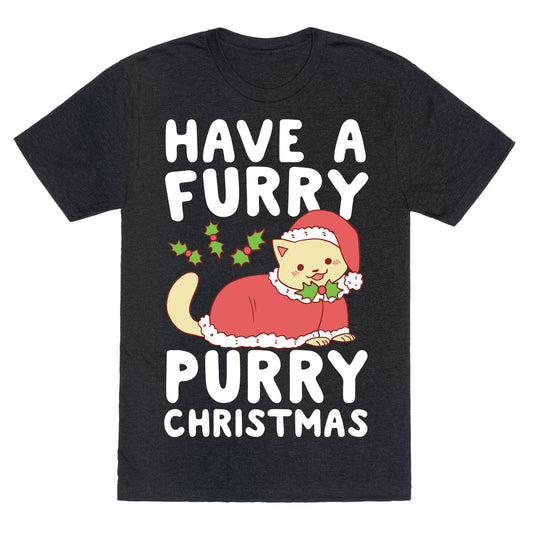 Have a Furry, Purry Christmas  Unisex Triblend Tee