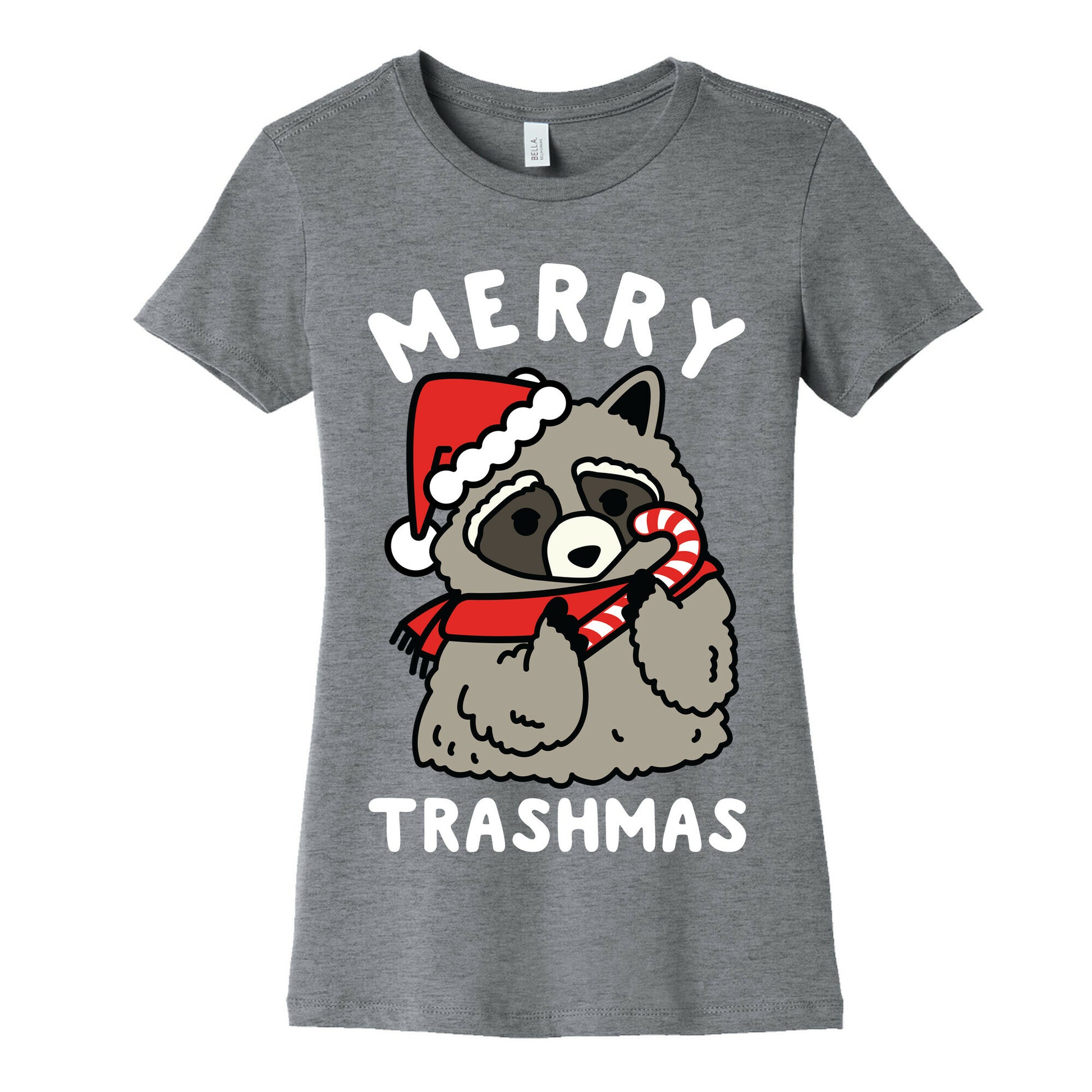 Merry Trashmas Raccoon Women's Cotton Tee
