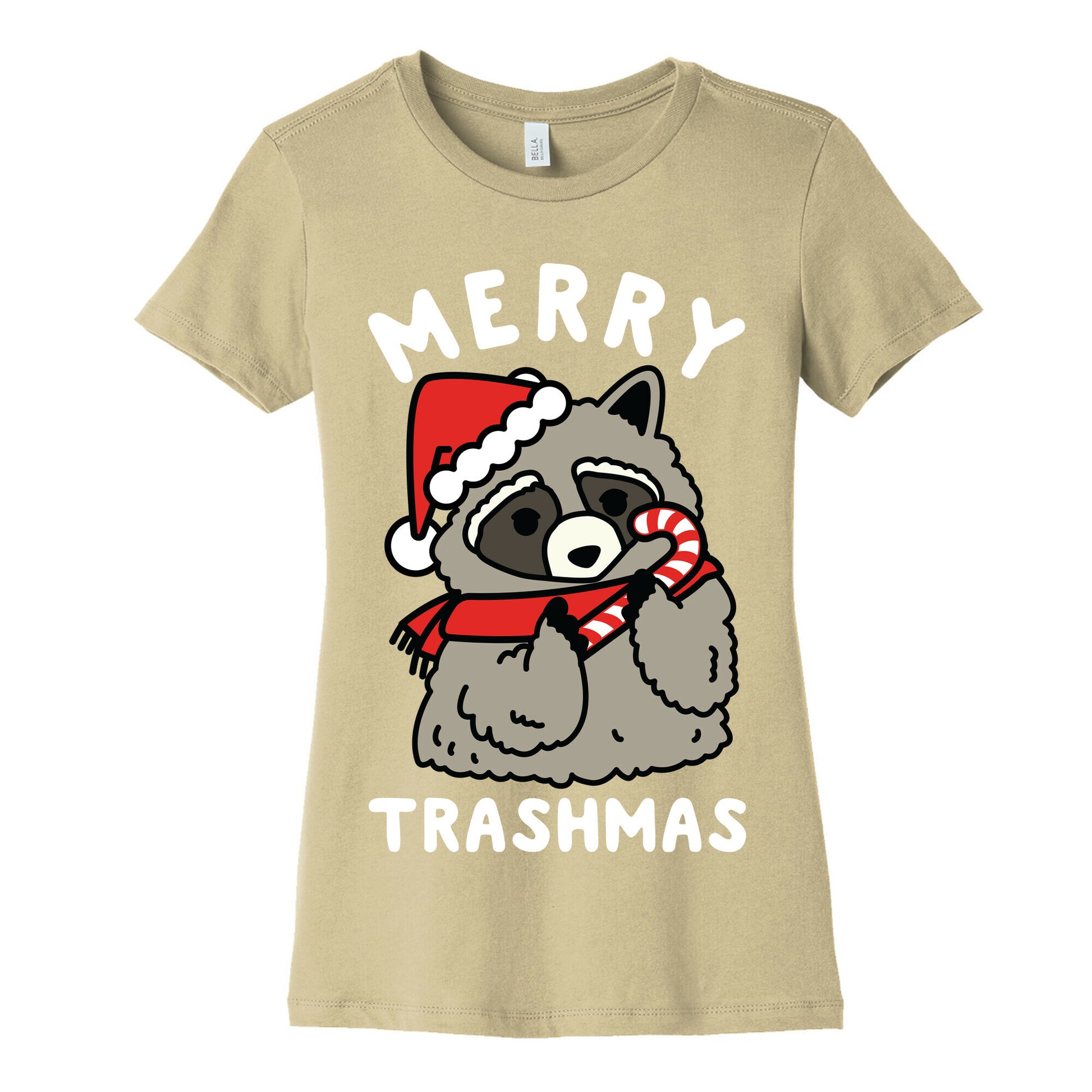 Merry Trashmas Raccoon Women's Cotton Tee