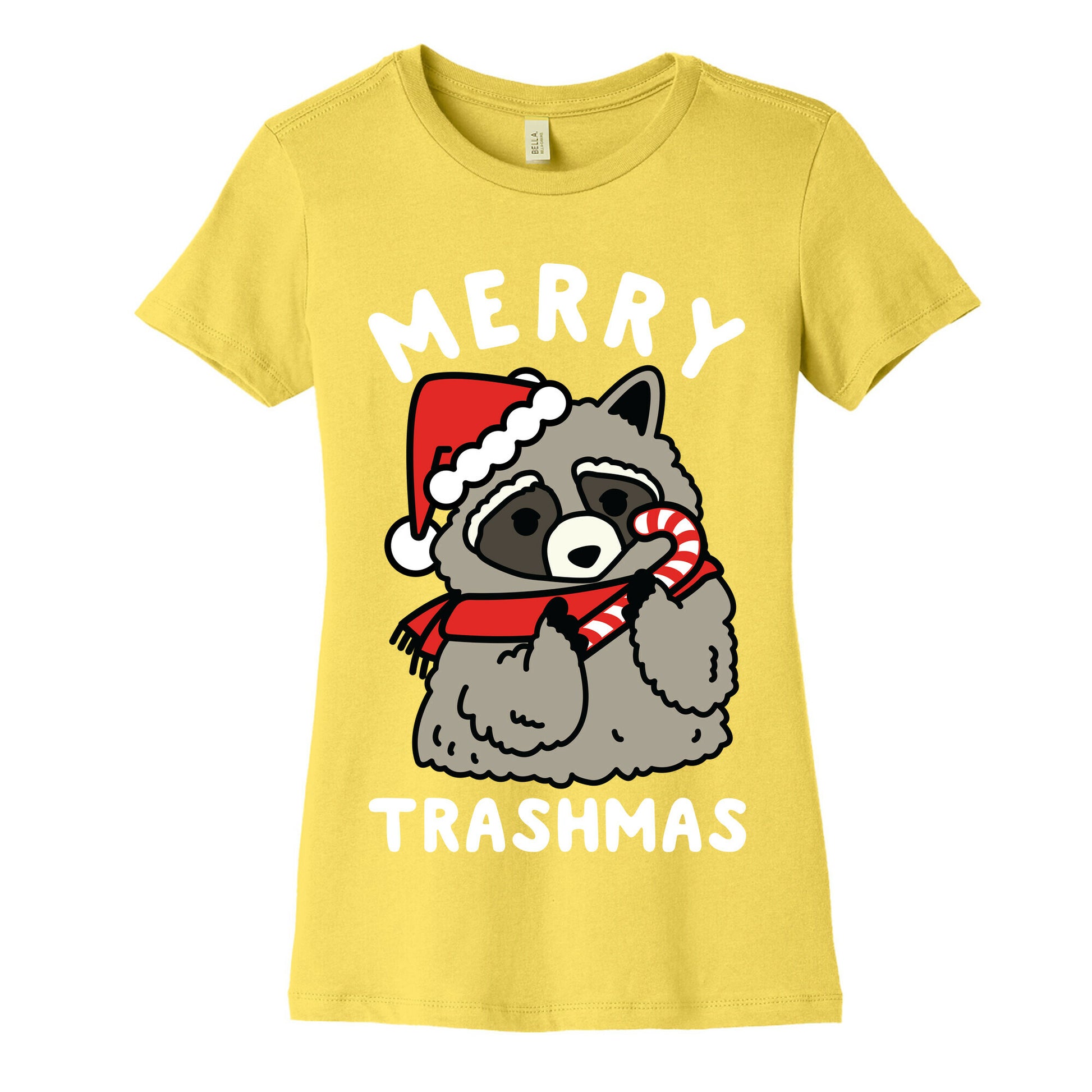 Merry Trashmas Raccoon Women's Cotton Tee