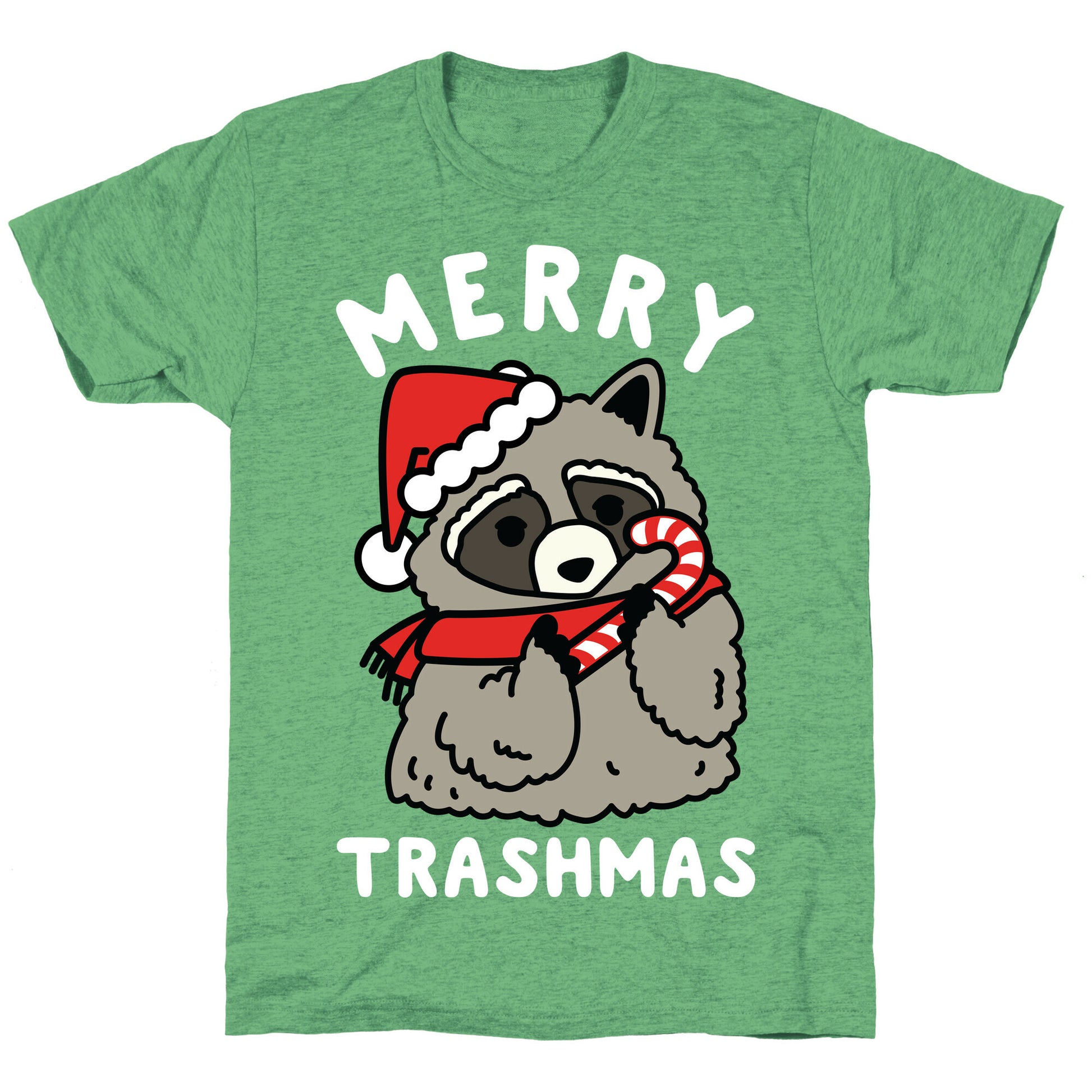 Merry Trashmas Raccoon Unisex Triblend Tee