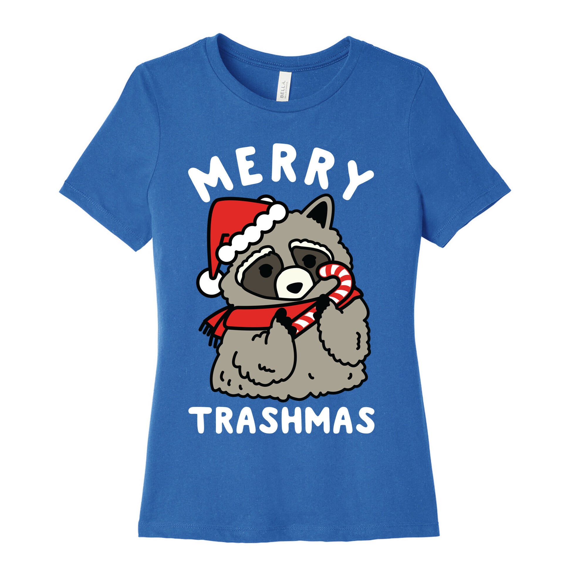 Merry Trashmas Raccoon Women's Cotton Tee
