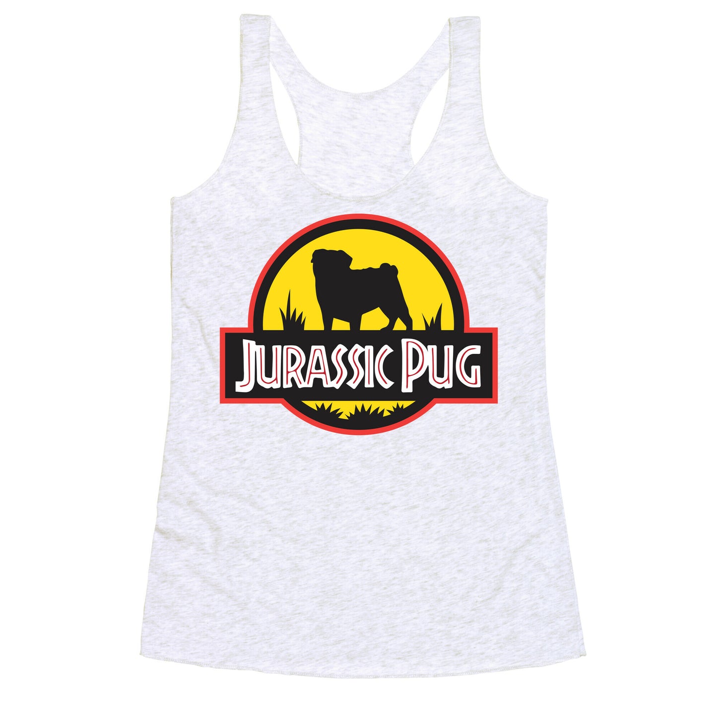 Jurassic Pug Racerback Tank