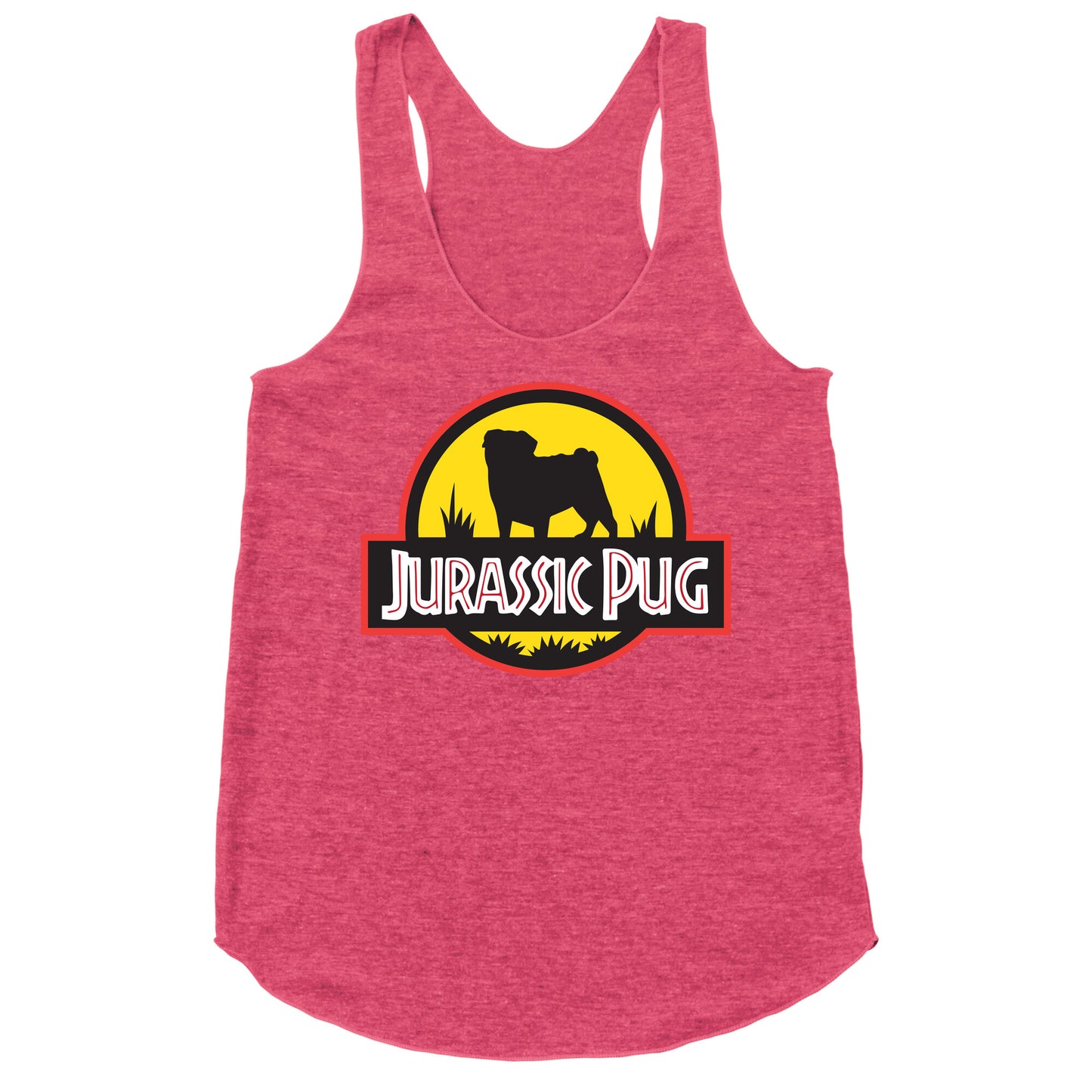 Jurassic Pug Racerback Tank