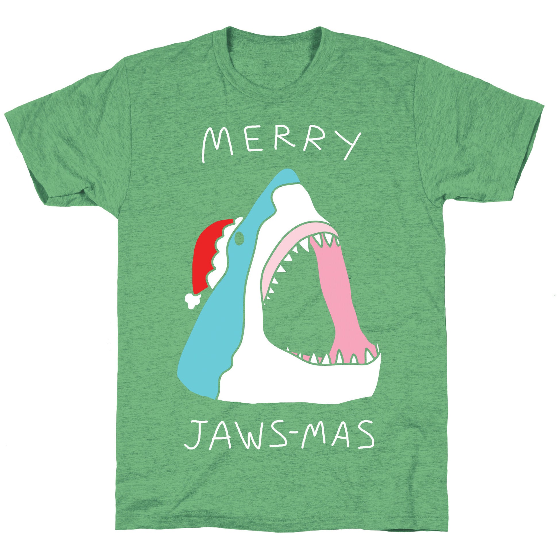 Merry Jaws-mas Christmas Unisex Triblend Tee
