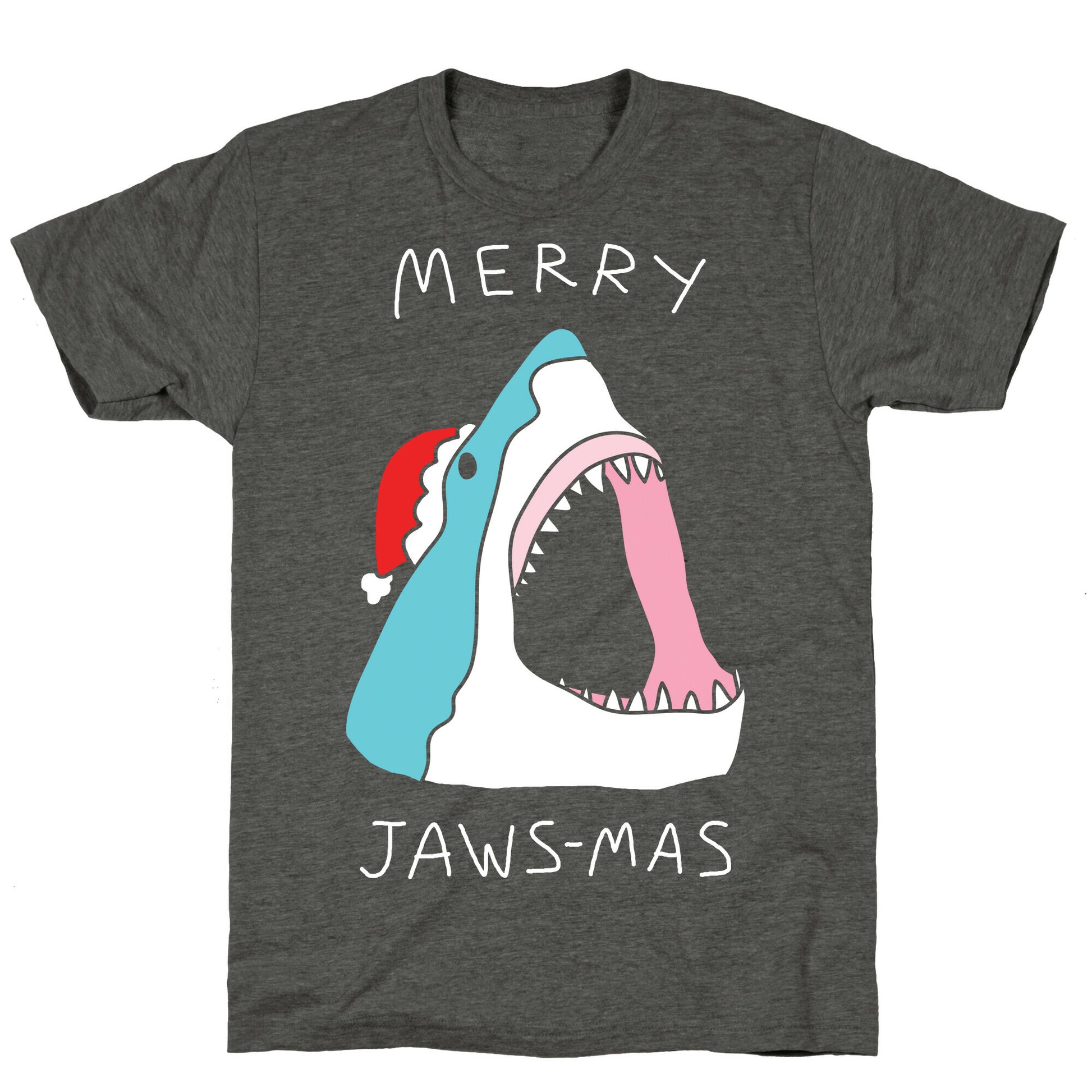 Merry Jaws-mas Christmas Unisex Triblend Tee