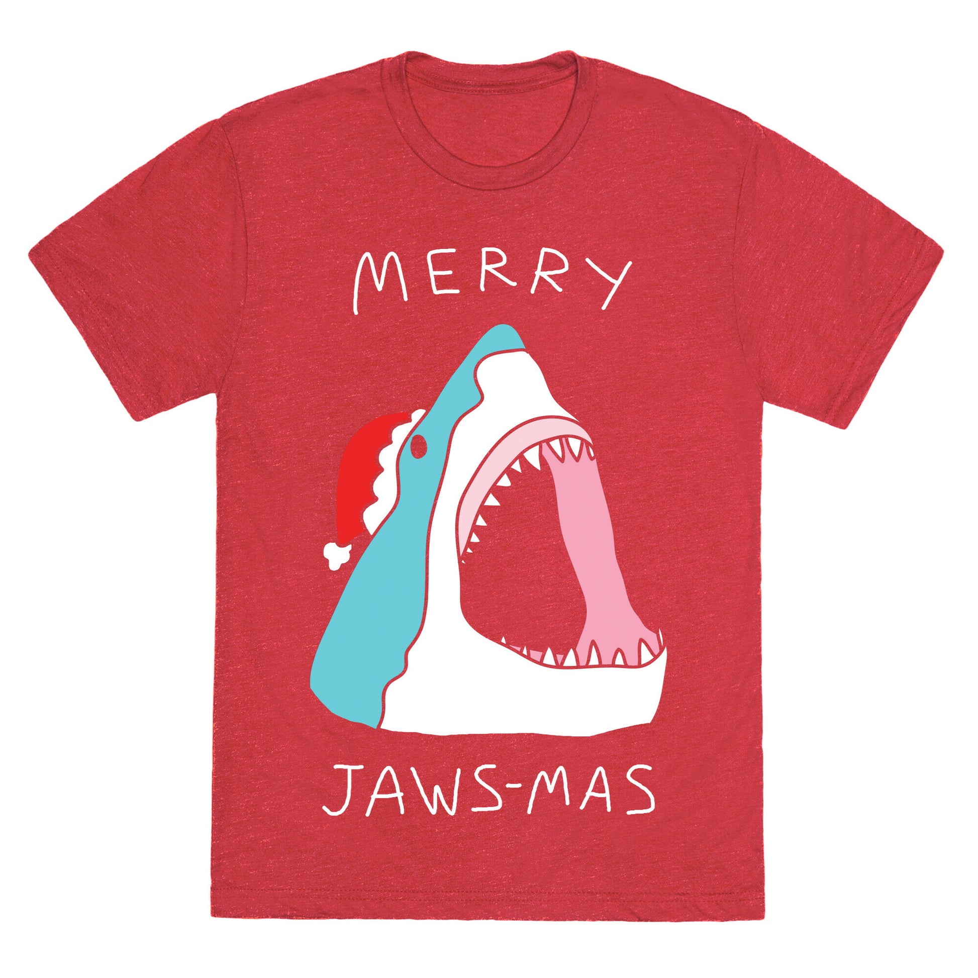 Merry Jaws-mas Christmas Unisex Triblend Tee