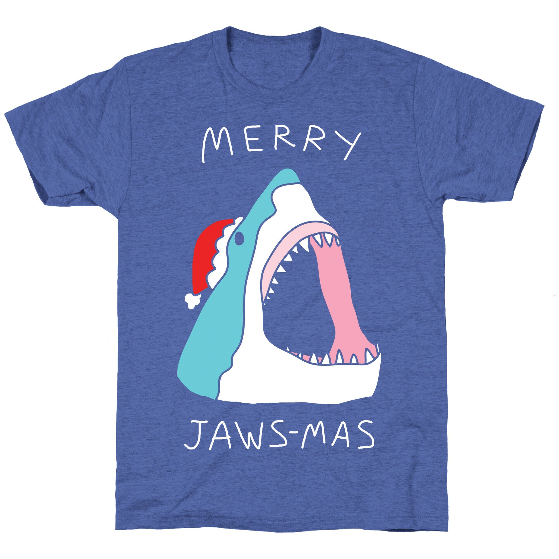 Merry Jaws-mas Christmas Unisex Triblend Tee