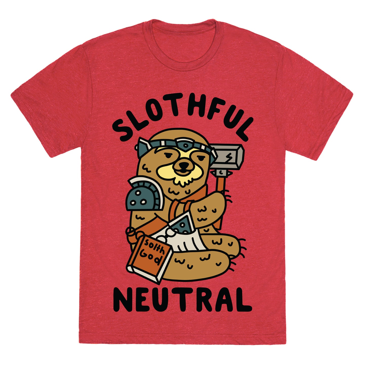 Slothful Neutral Sloth Cleric Unisex Triblend Tee